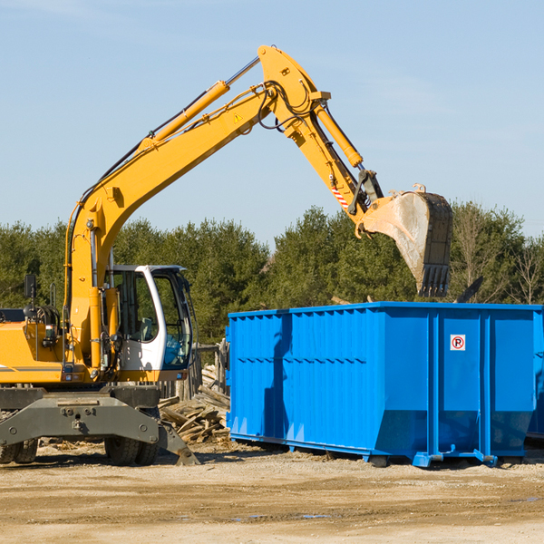 how does a residential dumpster rental service work in Huggins